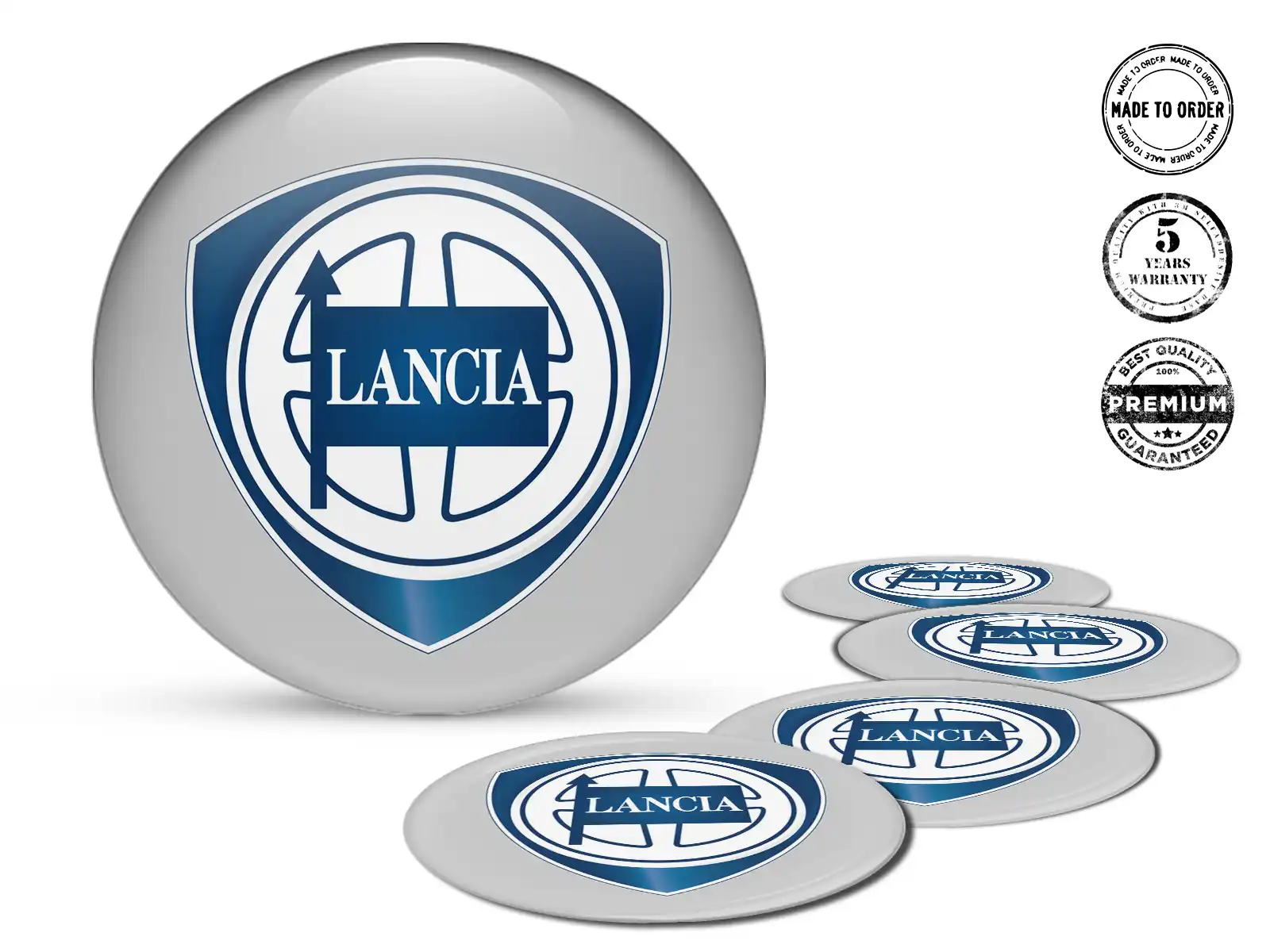 Lancia Radembleme Stil Hochwertige Gewölbte Labels
